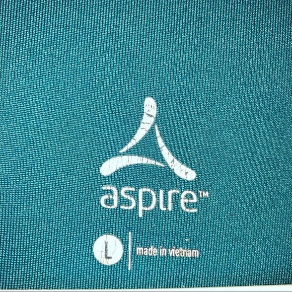 Aspire Teal Athletic Tank Top Size Large - Picture 3 of 6